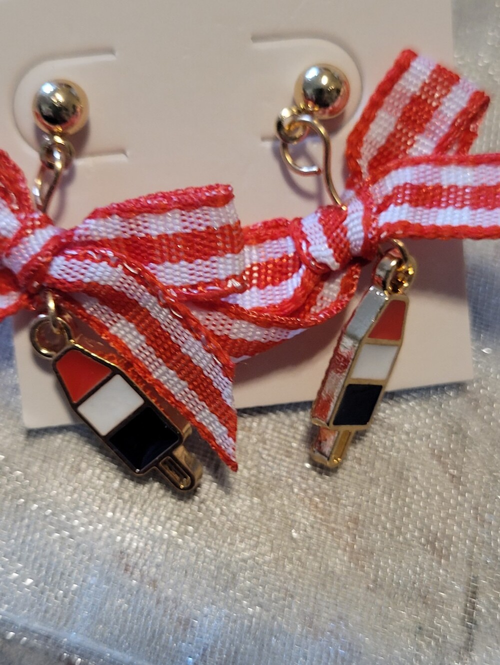 NWT Target Patriotic earrings, RW&B
